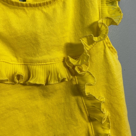 Girl’s Size 5 Janie and Jack Yellow Ruffle Tank Top - Picture 4 of 9